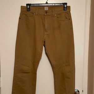 J Crew Vintage Slim Straight 32x32 caramel